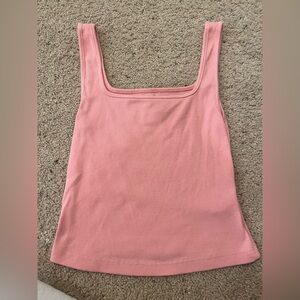 old navy pink square neck tank top
